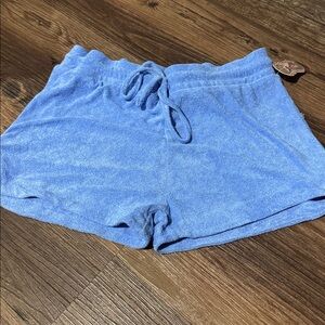 Suzette Blue Terry Cloth Shorts